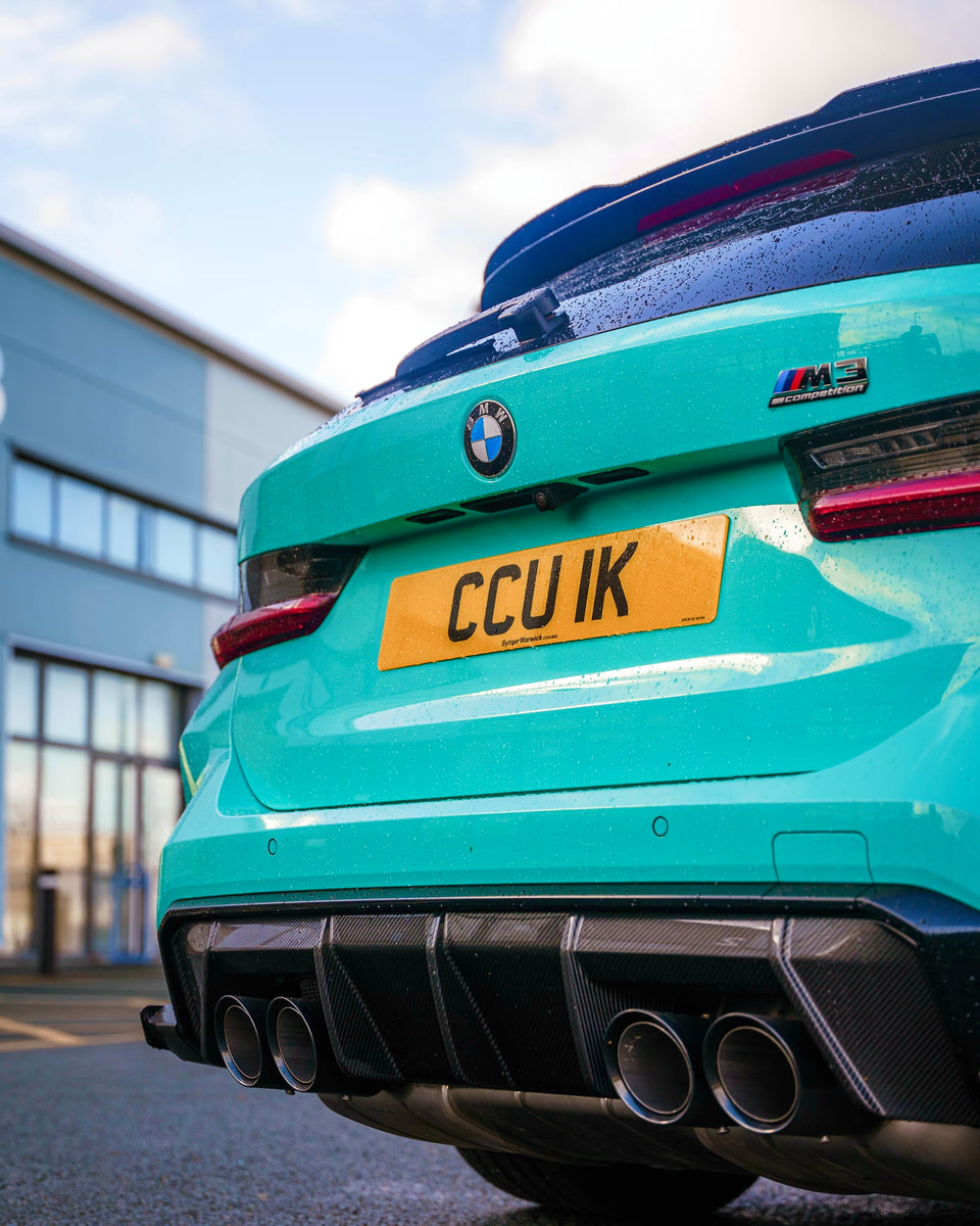 BMW M3 G80 G81 CARBON FIBRE REAR BUMPER EXTENSION CANARDS BY STERCKENN