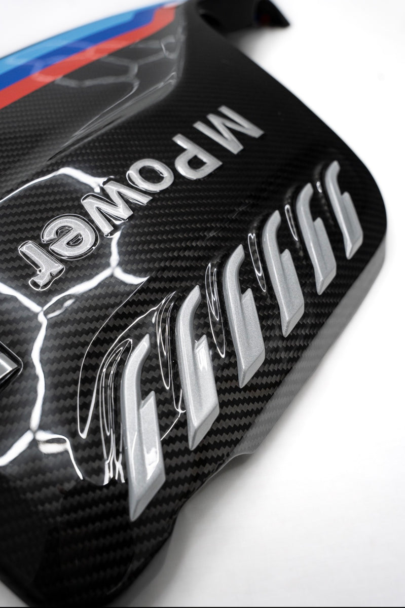 BMW performance style carbon engine cover S55
