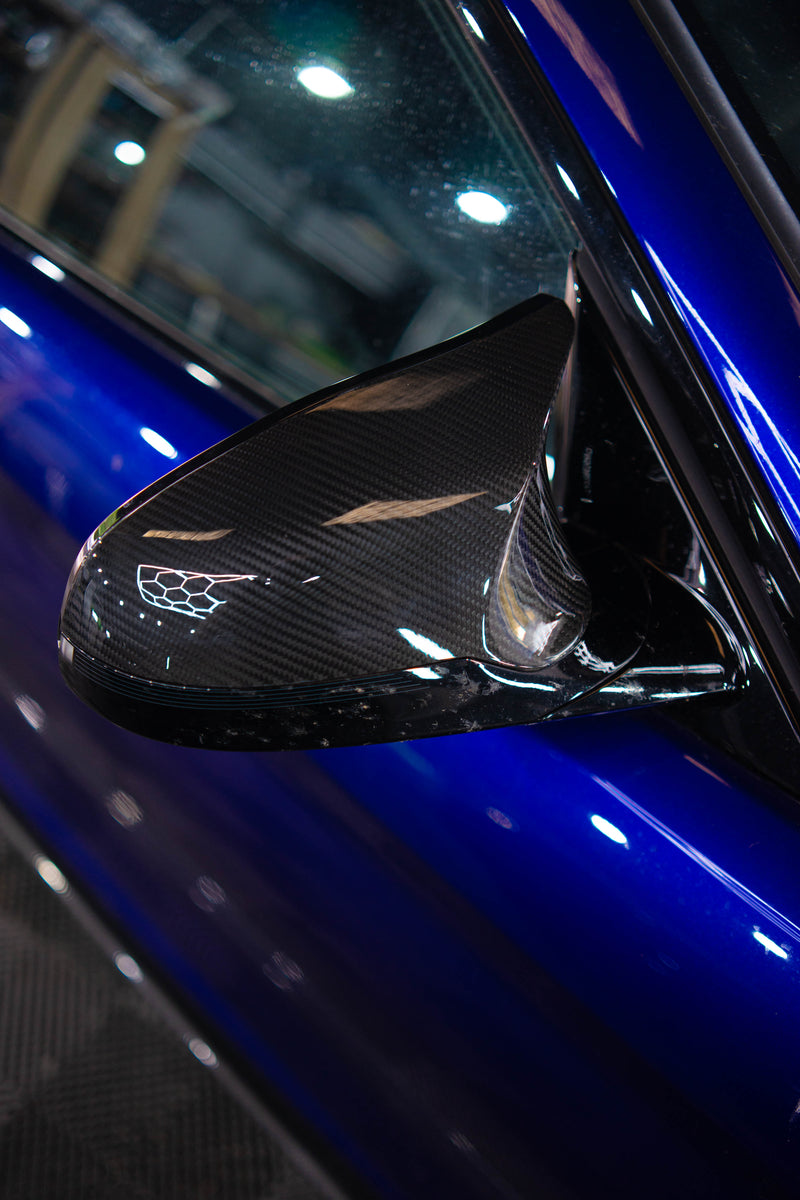 CCUK carbon fibre pre-preg mirror cap replacements