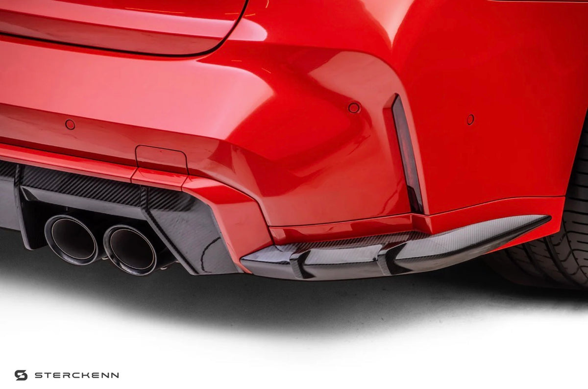 BMW M3 G80 G81 CARBON FIBRE REAR BUMPER EXTENSION CANARDS BY STERCKENN