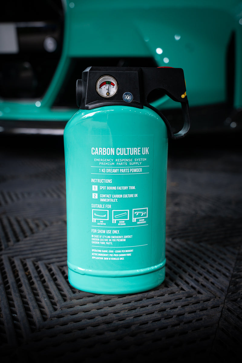 CARBON CULTURE UK EMERGENCY RESPONSE SYSTEM / Limited Edition 1 of 10 painted OEM EXTINGUISHER