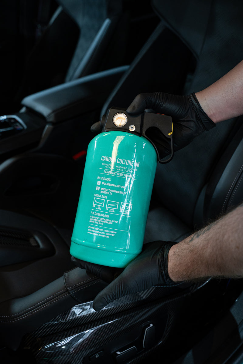 CARBON CULTURE UK EMERGENCY RESPONSE SYSTEM / Limited Edition 1 of 10 painted OEM EXTINGUISHER