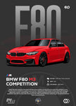 BMW F80 M3 Competition Inspired Wall Art