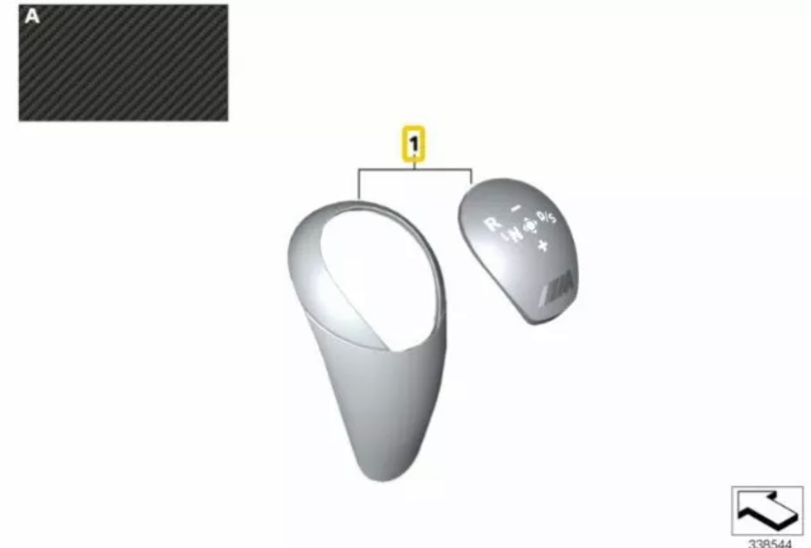 Genuine bmw carbon M performance gear selector